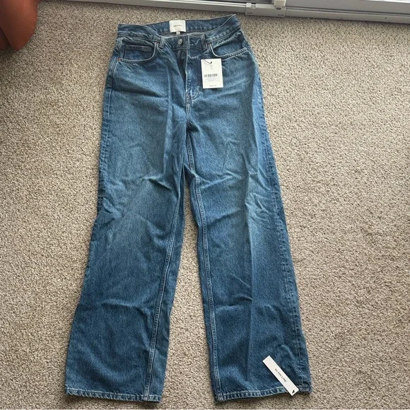 Reformation Wes High Rise Wide Leg Jeans Blue - Size 27 - Picture 5 of 5